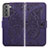 Custodia Portafoglio In Pelle Farfalla Cover con Supporto per Samsung Galaxy S21 FE 5G Viola