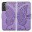 Custodia Portafoglio In Pelle Farfalla Cover con Supporto per Samsung Galaxy S21 Plus 5G Lavanda