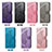 Custodia Portafoglio In Pelle Farfalla Cover con Supporto per Samsung Galaxy S21 Ultra 5G