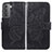 Custodia Portafoglio In Pelle Farfalla Cover con Supporto per Samsung Galaxy S23 5G Nero