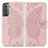 Custodia Portafoglio In Pelle Farfalla Cover con Supporto per Samsung Galaxy S23 5G Rosa