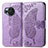 Custodia Portafoglio In Pelle Farfalla Cover con Supporto per Sharp Aquos R8 Lavanda