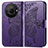 Custodia Portafoglio In Pelle Farfalla Cover con Supporto per Sharp Aquos R8 Pro Viola