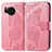 Custodia Portafoglio In Pelle Farfalla Cover con Supporto per Sharp Aquos Sense8 Rosa Caldo