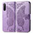 Custodia Portafoglio In Pelle Farfalla Cover con Supporto per Sony Xperia 10 III SO-52B Lavanda