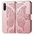 Custodia Portafoglio In Pelle Farfalla Cover con Supporto per Sony Xperia 10 III SO-52B Rosa