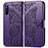 Custodia Portafoglio In Pelle Farfalla Cover con Supporto per Sony Xperia 10 III SO-52B Viola