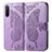 Custodia Portafoglio In Pelle Farfalla Cover con Supporto per Sony Xperia 10 III SOG04 Lavanda