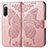 Custodia Portafoglio In Pelle Farfalla Cover con Supporto per Sony Xperia 10 IV Rosa