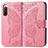 Custodia Portafoglio In Pelle Farfalla Cover con Supporto per Sony Xperia 10 IV SO-52C Rosa Caldo