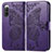 Custodia Portafoglio In Pelle Farfalla Cover con Supporto per Sony Xperia 10 IV SO-52C Viola