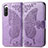 Custodia Portafoglio In Pelle Farfalla Cover con Supporto per Sony Xperia 10 IV SOG07 Lavanda