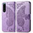 Custodia Portafoglio In Pelle Farfalla Cover con Supporto per Sony Xperia 5 III Lavanda