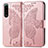 Custodia Portafoglio In Pelle Farfalla Cover con Supporto per Sony Xperia 5 III Rosa