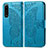 Custodia Portafoglio In Pelle Farfalla Cover con Supporto per Sony Xperia 5 III SO-53B Blu