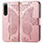 Custodia Portafoglio In Pelle Farfalla Cover con Supporto per Sony Xperia 5 III SO-53B Rosa