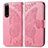 Custodia Portafoglio In Pelle Farfalla Cover con Supporto per Sony Xperia 5 III SO-53B Rosa Caldo