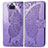 Custodia Portafoglio In Pelle Farfalla Cover con Supporto per Sony Xperia 8 Lavanda