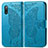 Custodia Portafoglio In Pelle Farfalla Cover con Supporto per Sony Xperia Ace II SO-41B Blu