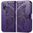 Custodia Portafoglio In Pelle Farfalla Cover con Supporto per Sony Xperia Ace II SO-41B Viola