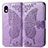 Custodia Portafoglio In Pelle Farfalla Cover con Supporto per Sony Xperia Ace III SOG08 Lavanda