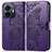 Custodia Portafoglio In Pelle Farfalla Cover con Supporto per Vivo iQOO Z6 Lite 5G Viola