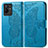Custodia Portafoglio In Pelle Farfalla Cover con Supporto per Vivo iQOO Z6x Blu