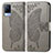 Custodia Portafoglio In Pelle Farfalla Cover con Supporto per Vivo V21s 5G Grigio