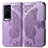 Custodia Portafoglio In Pelle Farfalla Cover con Supporto per Vivo X60 Pro+ Plus 5G Lavanda