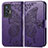 Custodia Portafoglio In Pelle Farfalla Cover con Supporto per Vivo X70 5G Viola