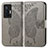 Custodia Portafoglio In Pelle Farfalla Cover con Supporto per Vivo X70 Pro 5G Grigio