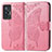 Custodia Portafoglio In Pelle Farfalla Cover con Supporto per Vivo X70t Rosa Caldo