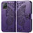 Custodia Portafoglio In Pelle Farfalla Cover con Supporto per Vivo Y31s 5G Viola