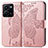 Custodia Portafoglio In Pelle Farfalla Cover con Supporto per Vivo Y35 4G Rosa