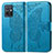 Custodia Portafoglio In Pelle Farfalla Cover con Supporto per Vivo Y55s 5G Blu