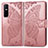 Custodia Portafoglio In Pelle Farfalla Cover con Supporto per Vivo Y73s 5G Rosa