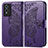 Custodia Portafoglio In Pelle Farfalla Cover con Supporto per Vivo Y74s 5G Viola