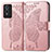 Custodia Portafoglio In Pelle Farfalla Cover con Supporto per Vivo Y76s 5G Rosa