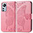 Custodia Portafoglio In Pelle Farfalla Cover con Supporto per Xiaomi Mi 12 Lite 5G Rosa Caldo
