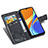 Custodia Portafoglio In Pelle Farfalla Cover con Supporto per Xiaomi POCO C3