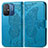 Custodia Portafoglio In Pelle Farfalla Cover con Supporto per Xiaomi Poco C55 Blu