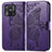 Custodia Portafoglio In Pelle Farfalla Cover con Supporto per Xiaomi Redmi 10C 4G Viola