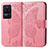 Custodia Portafoglio In Pelle Farfalla Cover con Supporto per Xiaomi Redmi K40S 5G Rosa Caldo