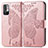 Custodia Portafoglio In Pelle Farfalla Cover con Supporto per Xiaomi Redmi Note 10 5G Rosa