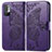 Custodia Portafoglio In Pelle Farfalla Cover con Supporto per Xiaomi Redmi Note 10 5G Viola