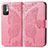 Custodia Portafoglio In Pelle Farfalla Cover con Supporto per Xiaomi Redmi Note 10T 5G Rosa Caldo