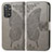 Custodia Portafoglio In Pelle Farfalla Cover con Supporto per Xiaomi Redmi Note 11 4G (2022) Grigio