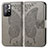 Custodia Portafoglio In Pelle Farfalla Cover con Supporto per Xiaomi Redmi Note 11 5G Grigio