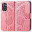 Custodia Portafoglio In Pelle Farfalla Cover con Supporto per Xiaomi Redmi Note 11 Pro 4G Rosa Caldo