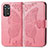 Custodia Portafoglio In Pelle Farfalla Cover con Supporto per Xiaomi Redmi Note 11 Pro 5G Rosa Caldo